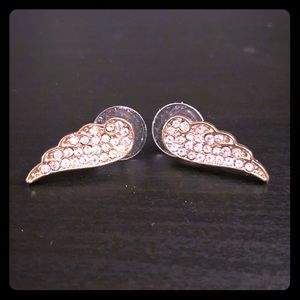 EXPRESS gold angel earrings